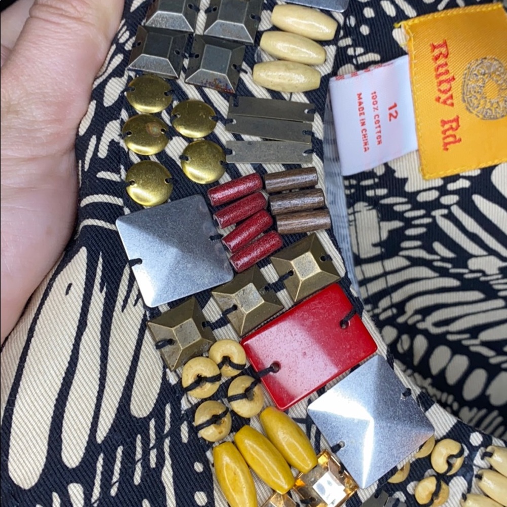 Ruby Rd- Tan And Black Patterned Jacket - image 2